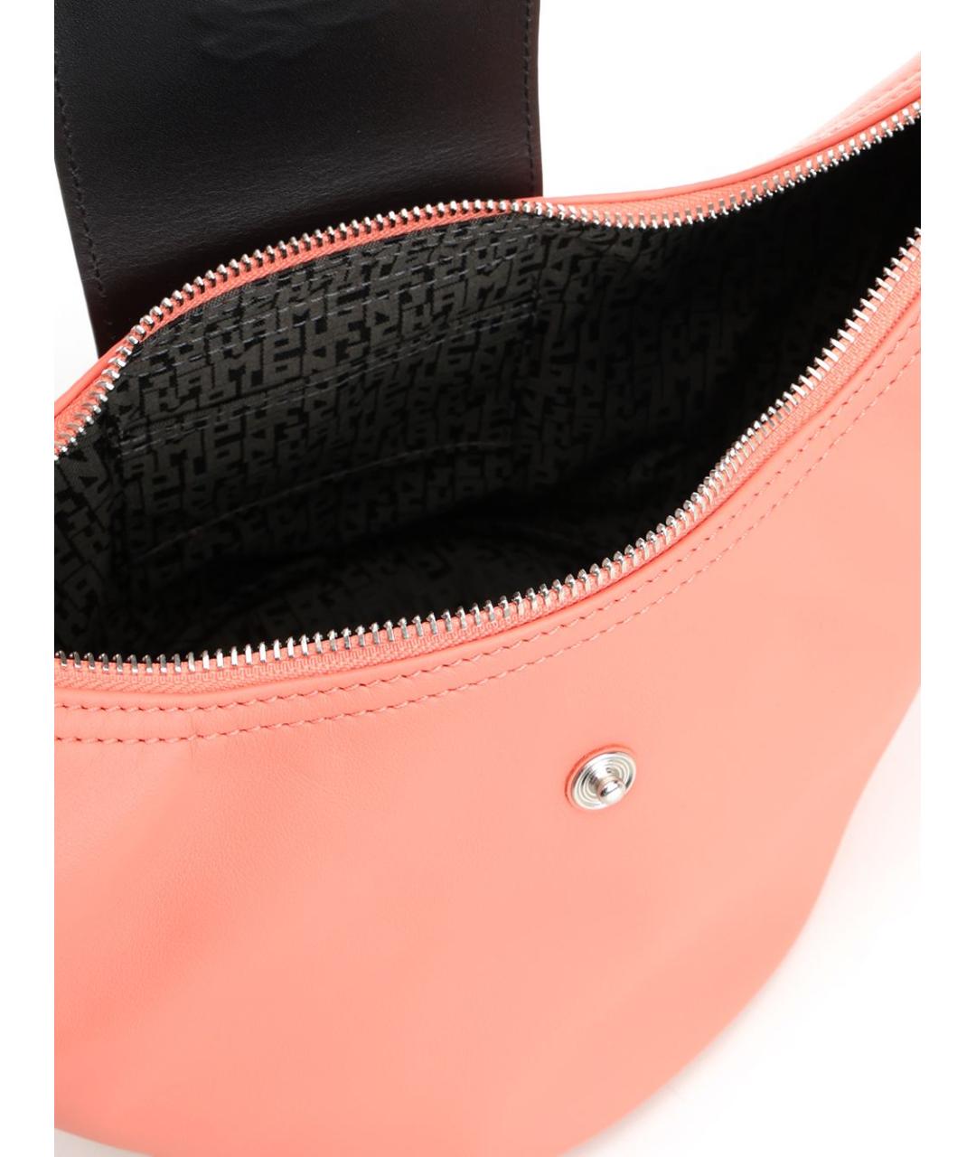 LONGCHAMP Оранжевая кожаная сумка с короткими ручками, фото 4