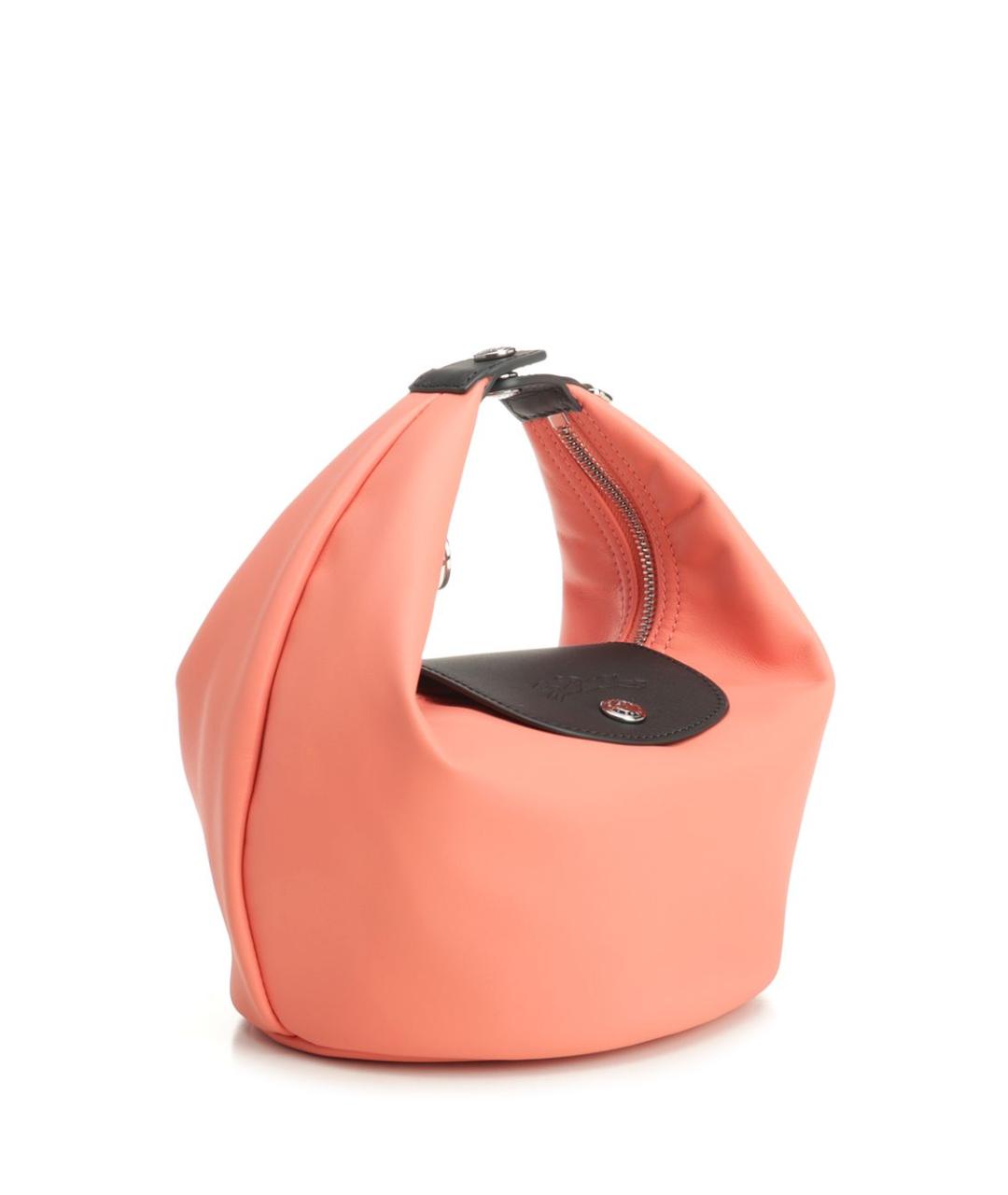 LONGCHAMP Оранжевая кожаная сумка с короткими ручками, фото 2