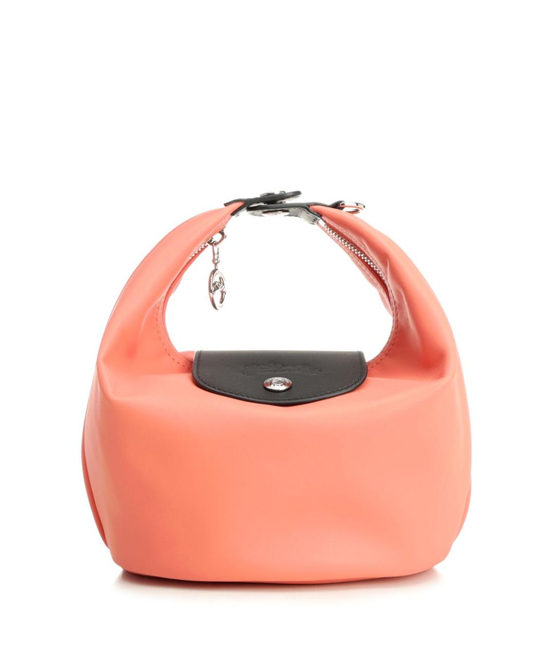 LONGCHAMP Оранжевая кожаная сумка с короткими ручками, фото 1