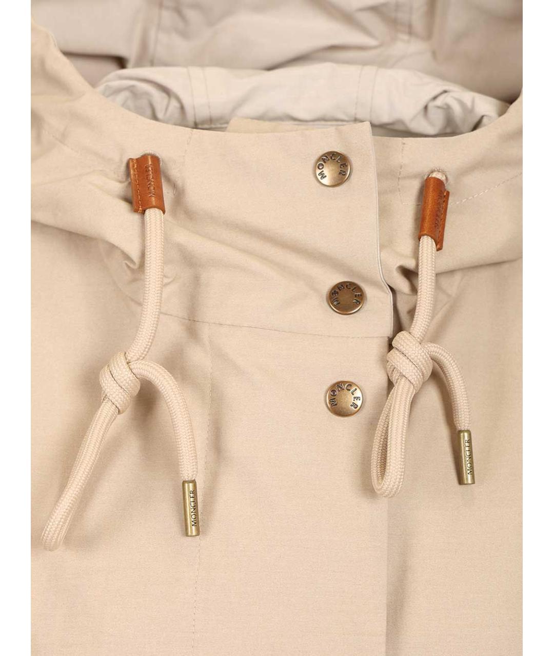 MONCLER Бежевая хлопковая парка, фото 4