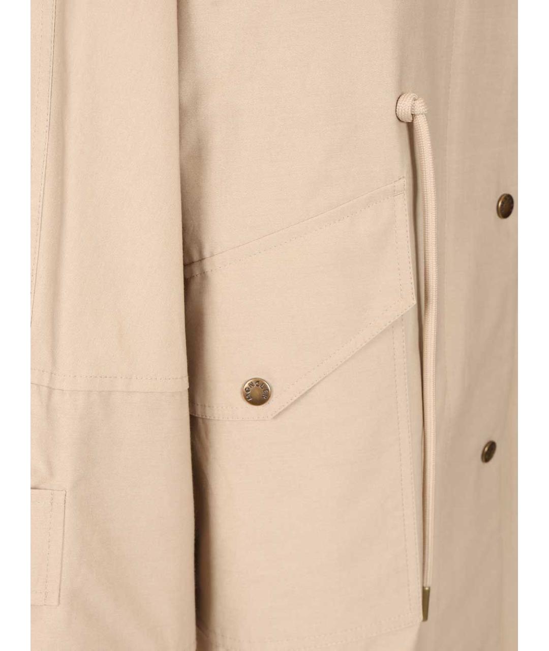 MONCLER Бежевая хлопковая парка, фото 5