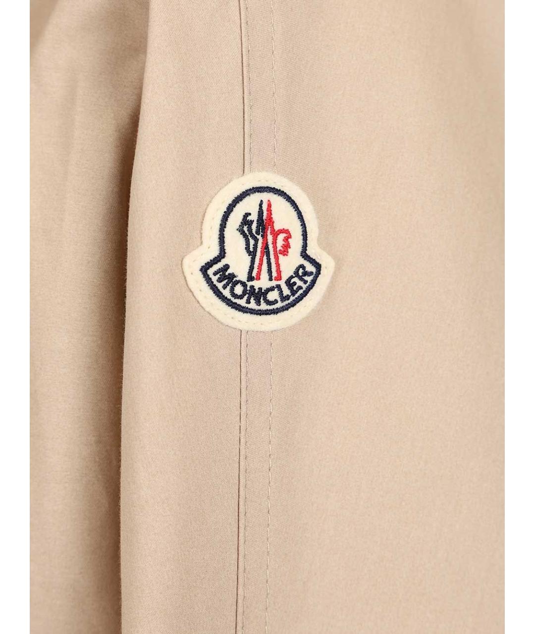 MONCLER Бежевая хлопковая парка, фото 6