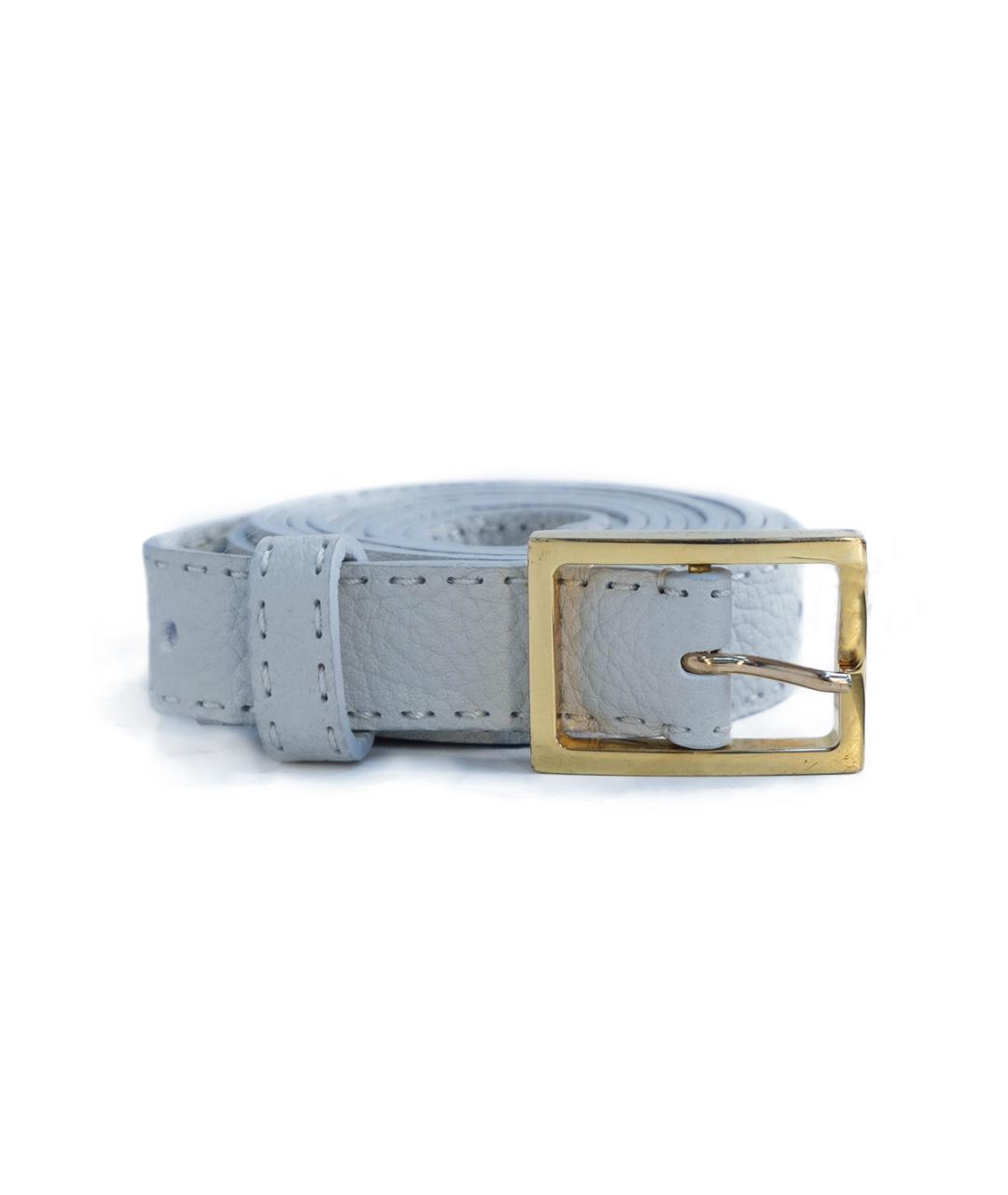 AGNONA Серый кожаный ремень, фото 2