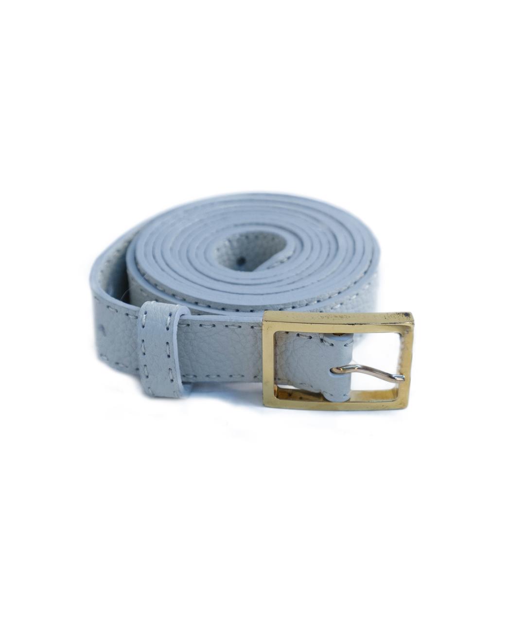 AGNONA Серый кожаный ремень, фото 1