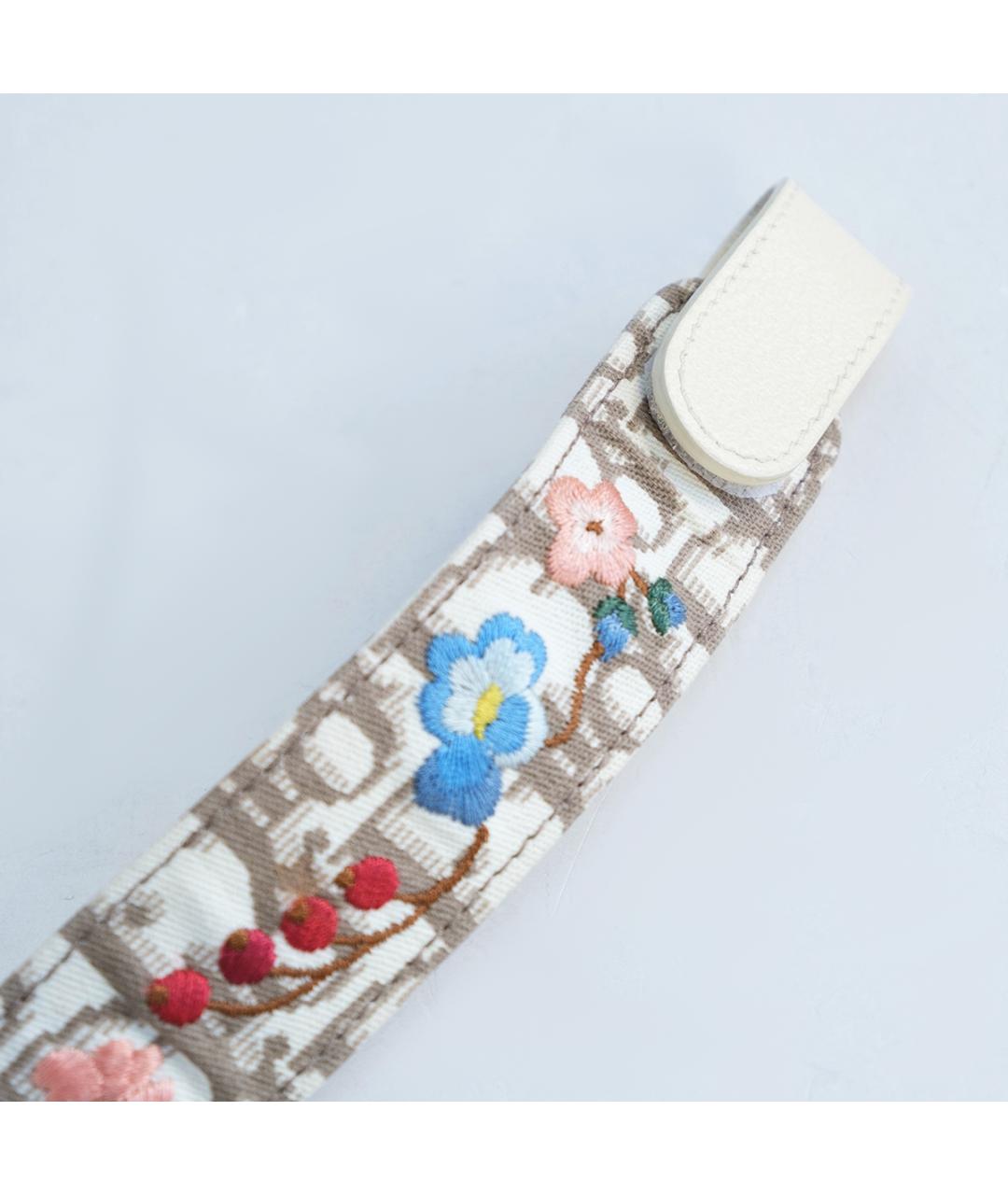 CHRISTIAN DIOR Бежевый кожаный ремень, фото 5