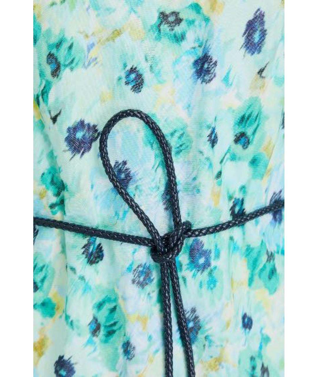 ZIMMERMANN Бирюзовое льняное повседневное платье, фото 4