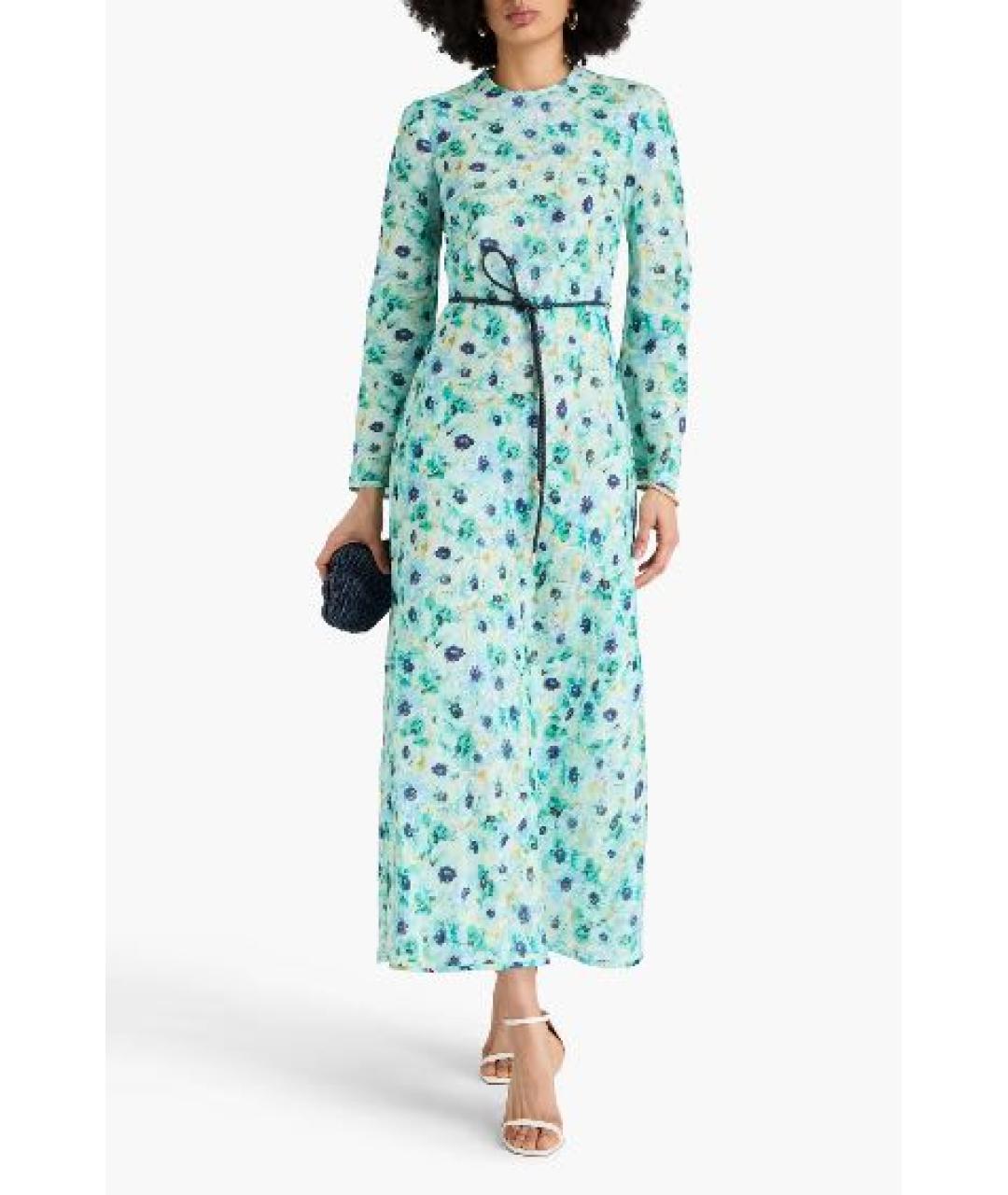 ZIMMERMANN Бирюзовое льняное повседневное платье, фото 5