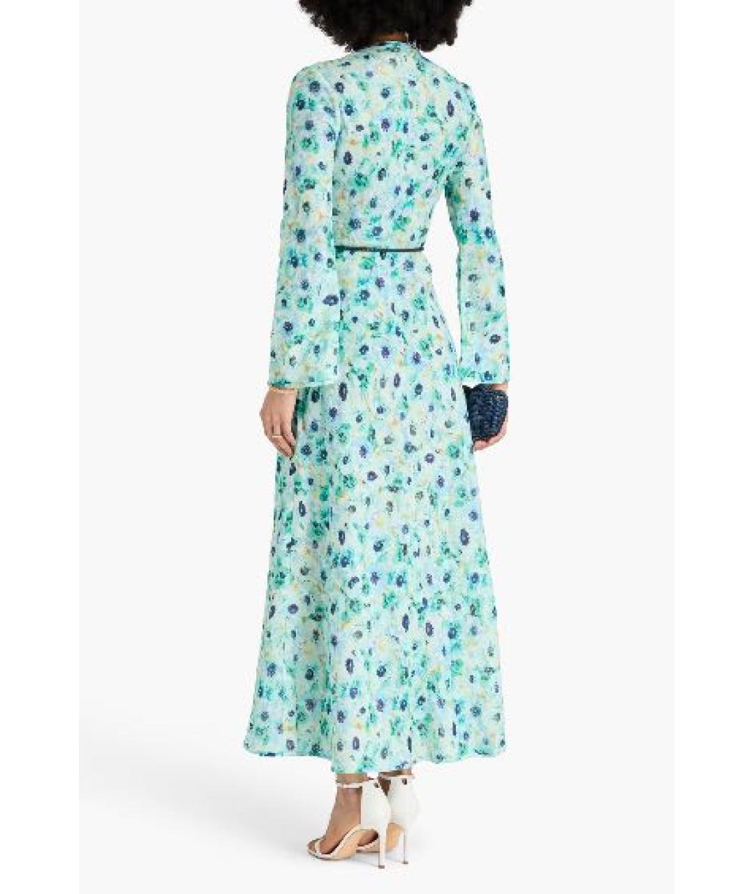 ZIMMERMANN Бирюзовое льняное повседневное платье, фото 2