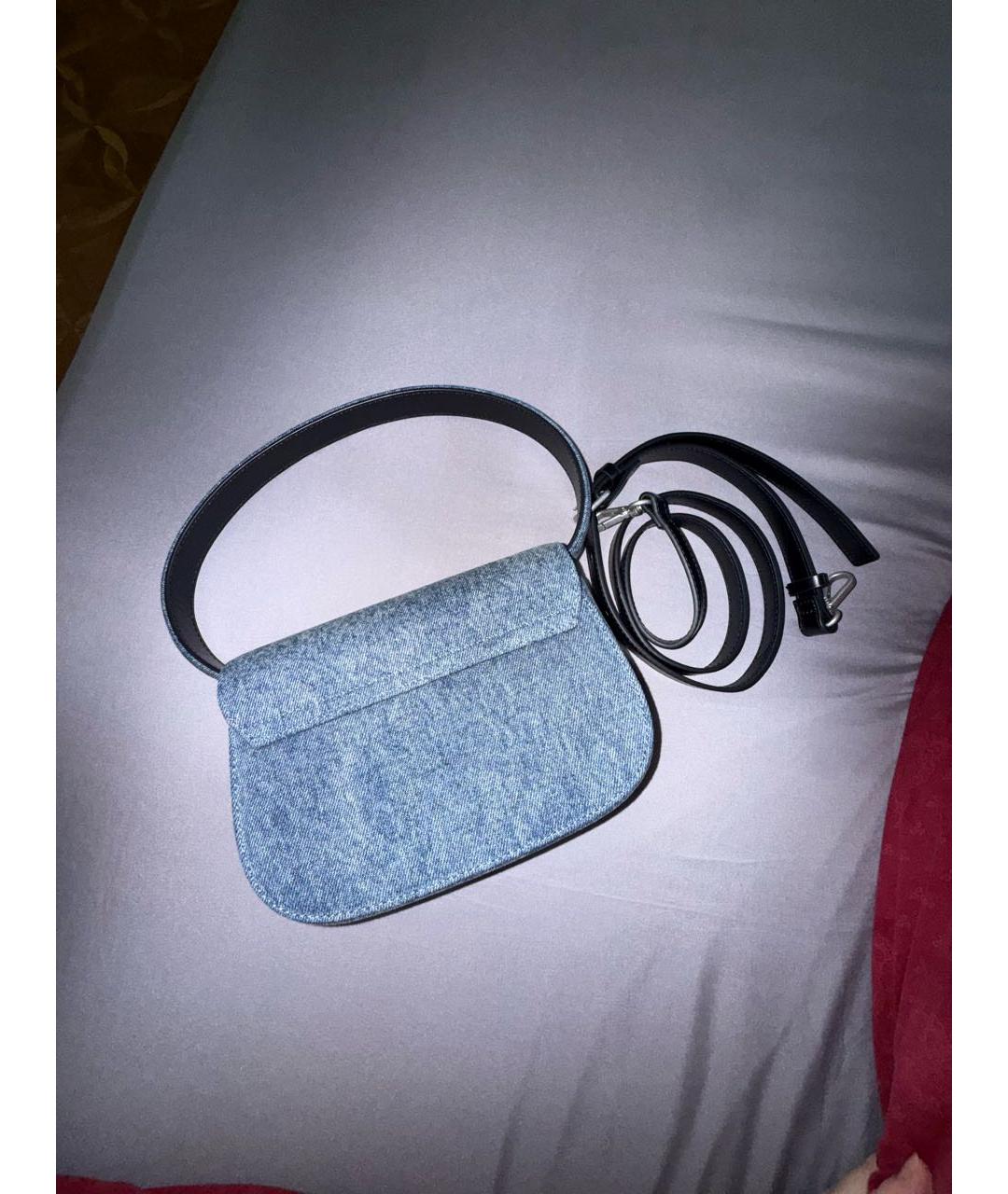 DIESEL Голубая деним сумка с короткими ручками, фото 3