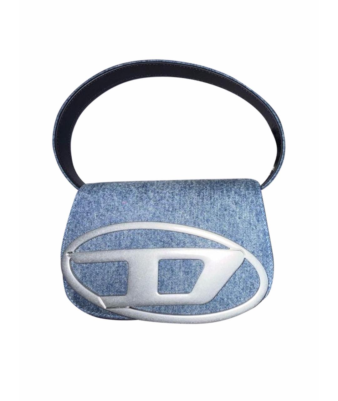 DIESEL Голубая деним сумка с короткими ручками, фото 1