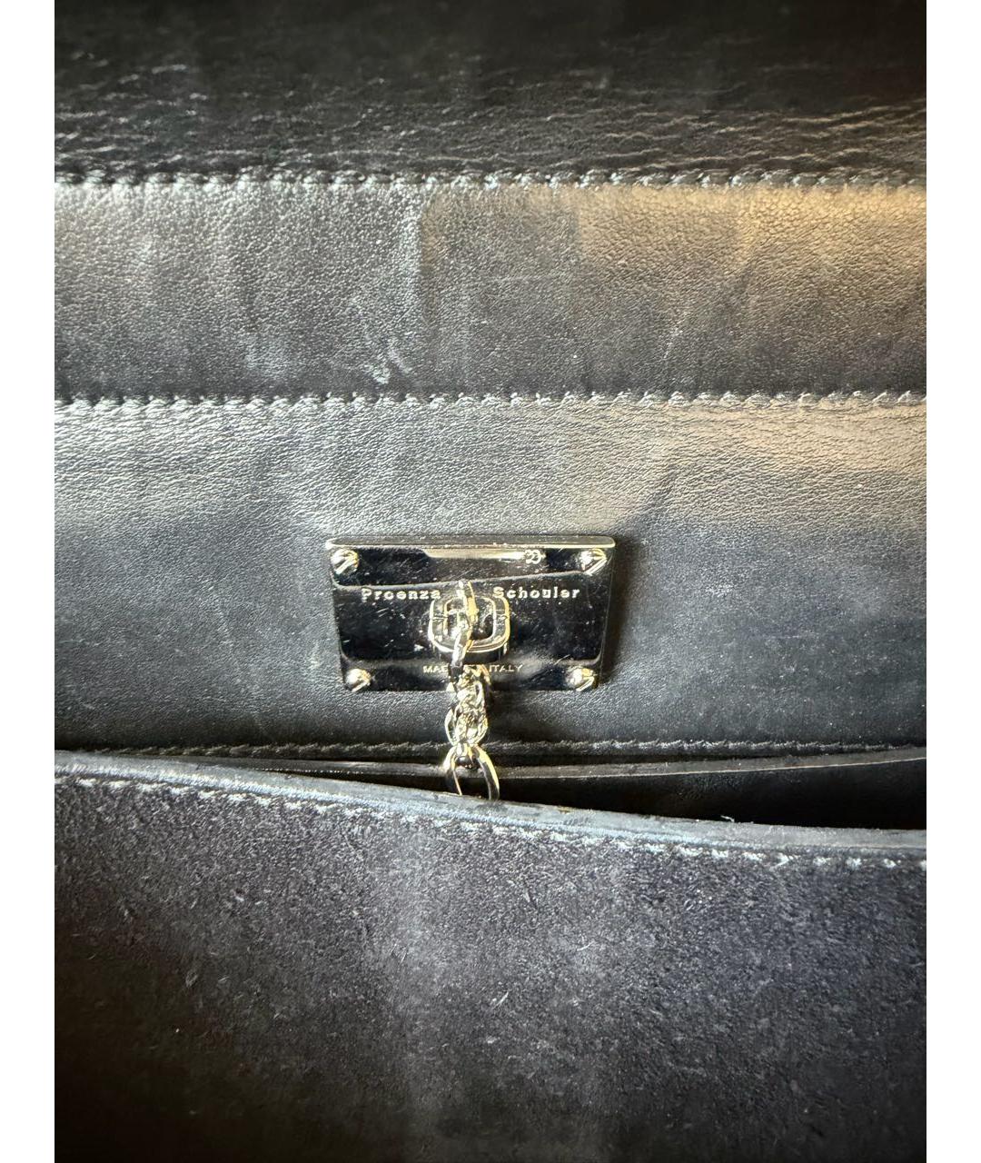 PROENZA SCHOULER Черная кожаная сумка с короткими ручками, фото 5