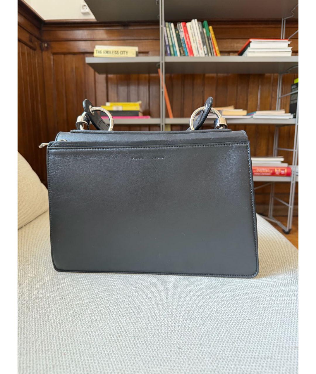 PROENZA SCHOULER Черная кожаная сумка с короткими ручками, фото 3