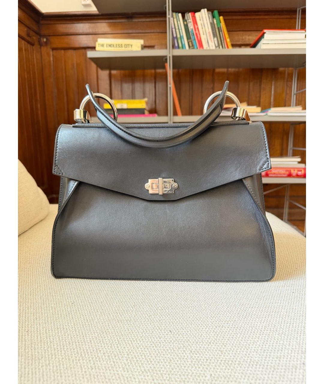 PROENZA SCHOULER Черная кожаная сумка с короткими ручками, фото 6