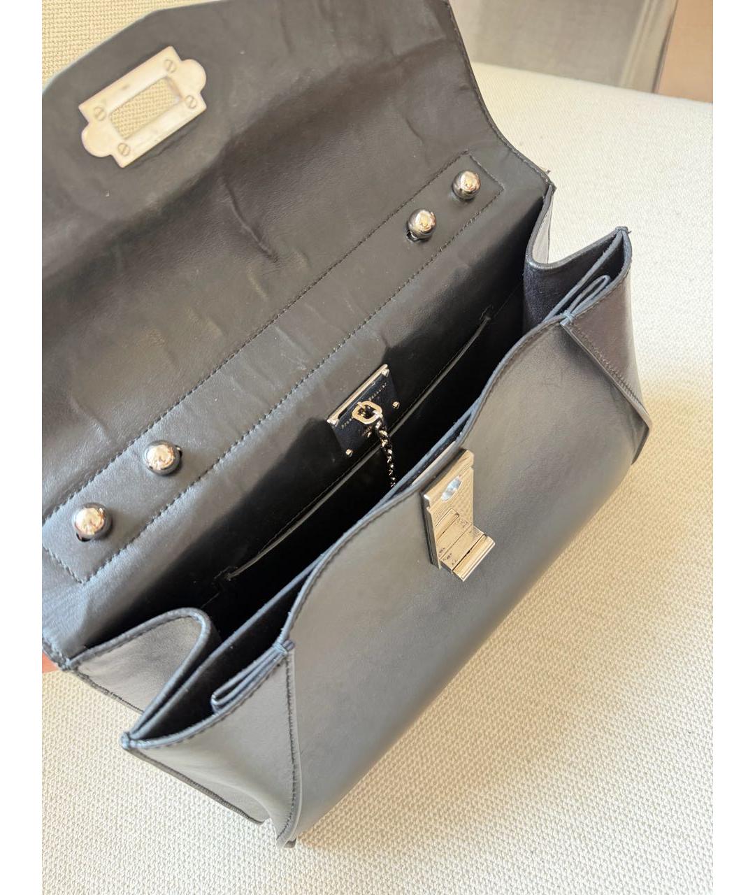 PROENZA SCHOULER Черная кожаная сумка с короткими ручками, фото 4