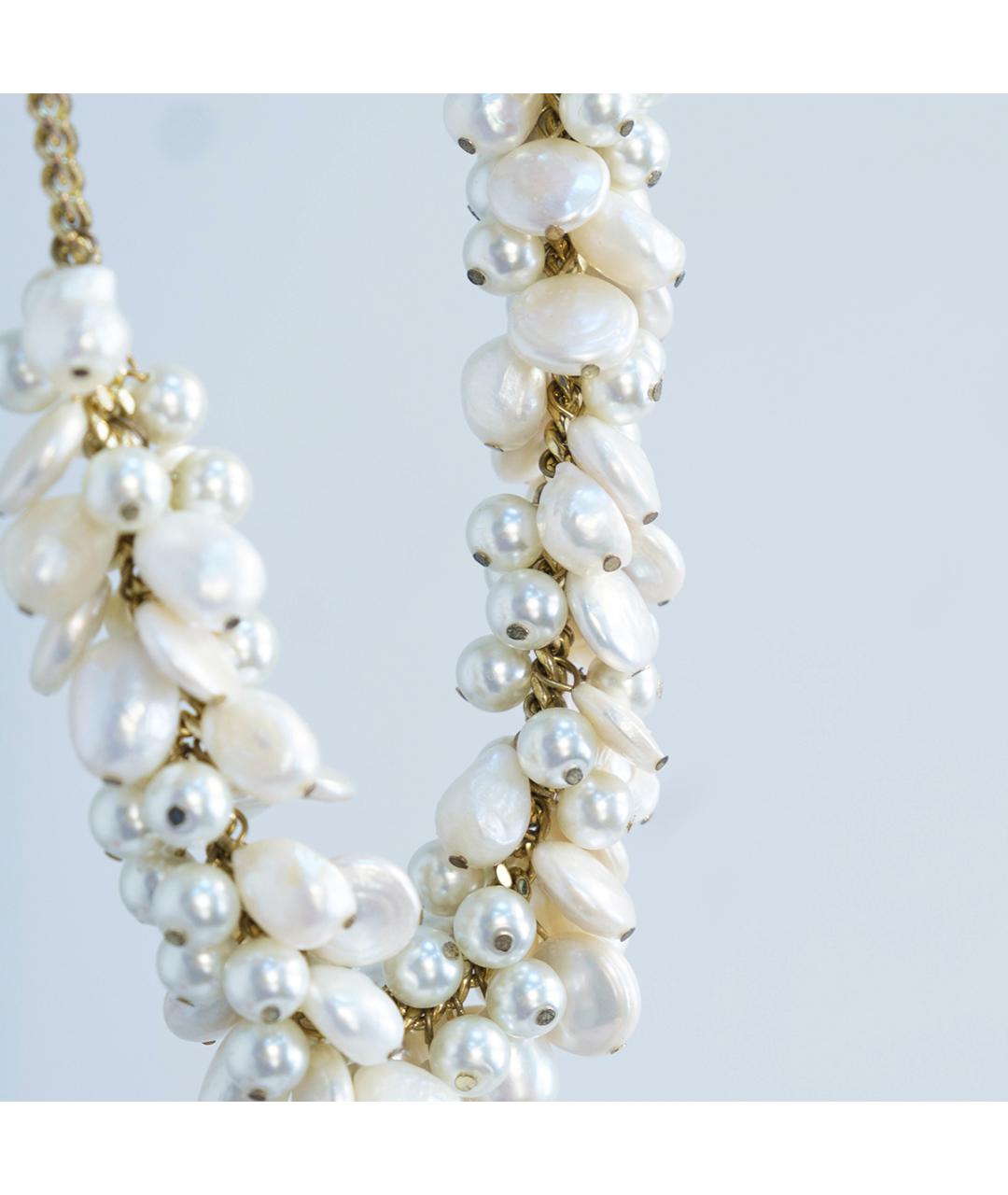 CAROLINA HERRERA Белое металлическое колье, фото 2