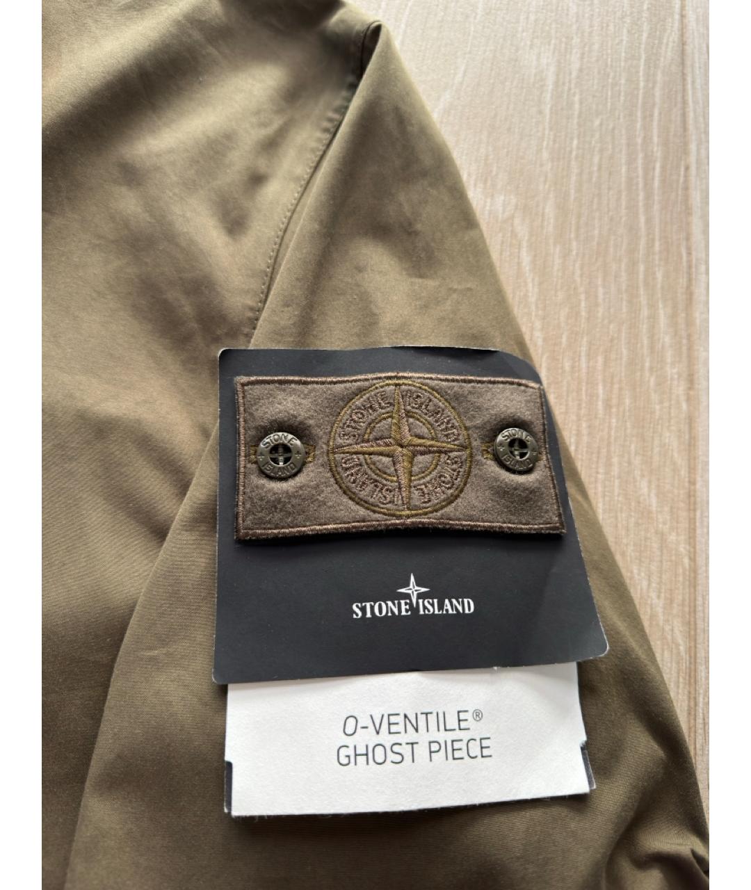 STONE ISLAND Зеленая хлопковая куртка, фото 3