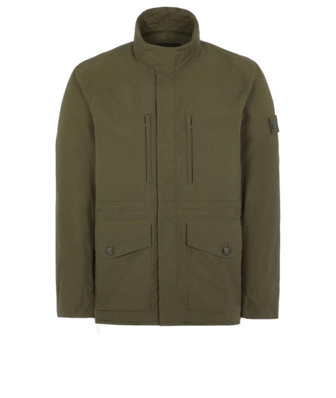 STONE ISLAND Зеленая хлопковая куртка, фото 1