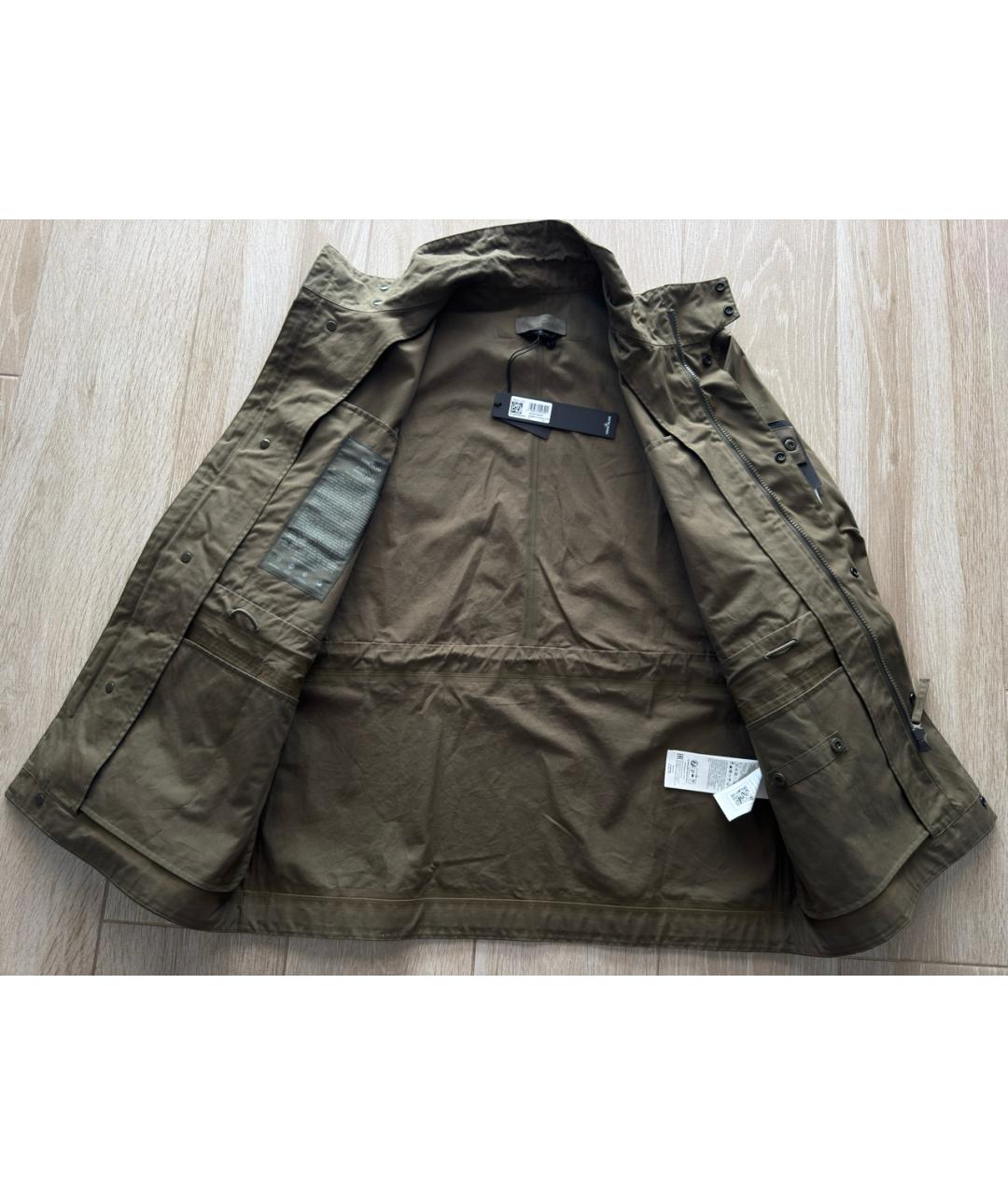 STONE ISLAND Зеленая хлопковая куртка, фото 6