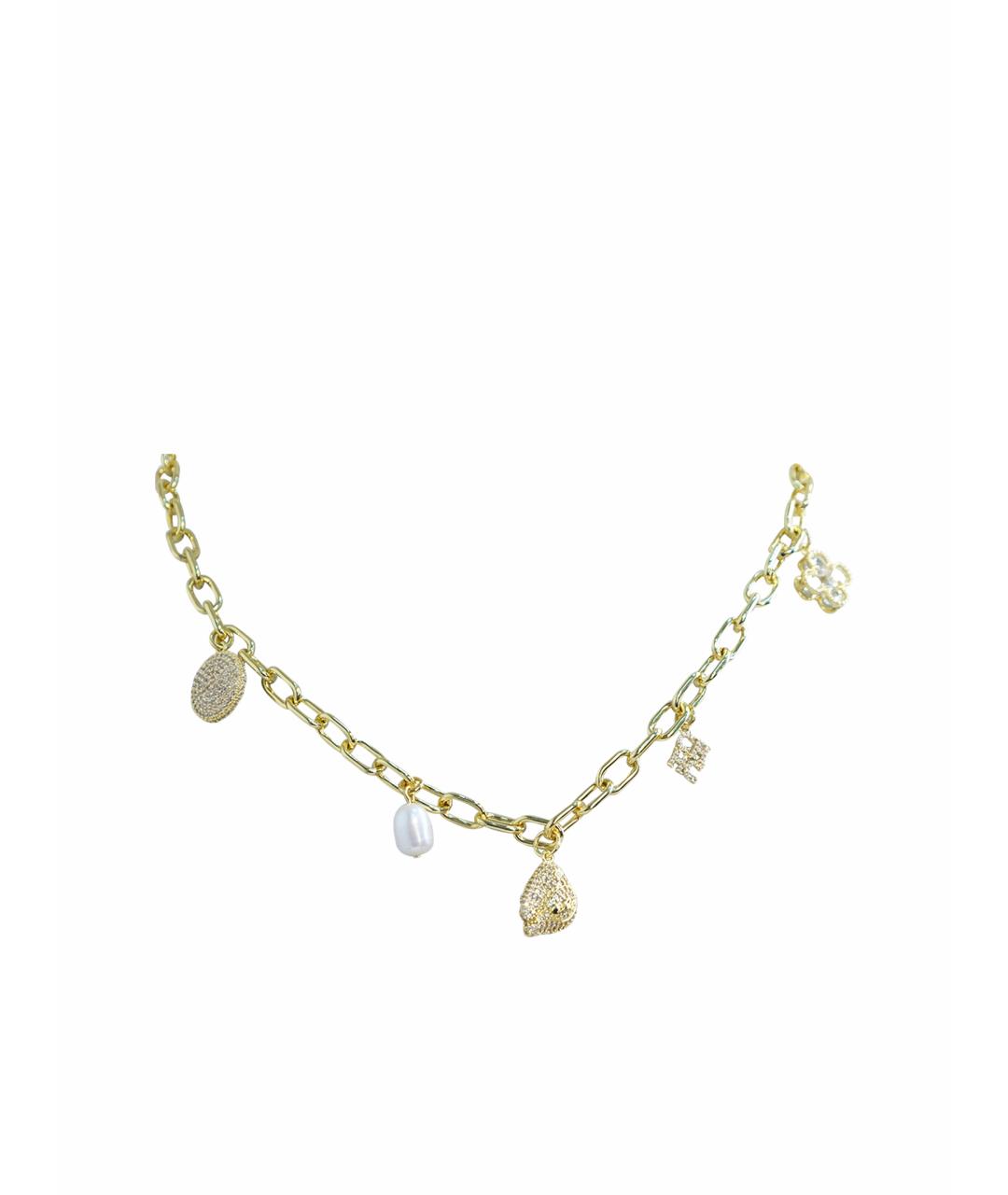 CAROLINA HERRERA Золотое металлическое колье, фото 7