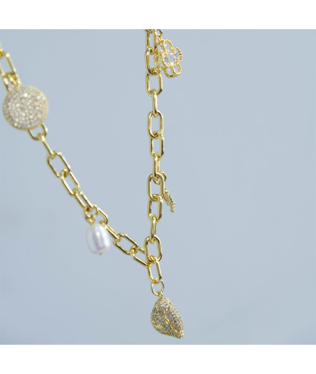 CAROLINA HERRERA Золотое металлическое колье, фото 4