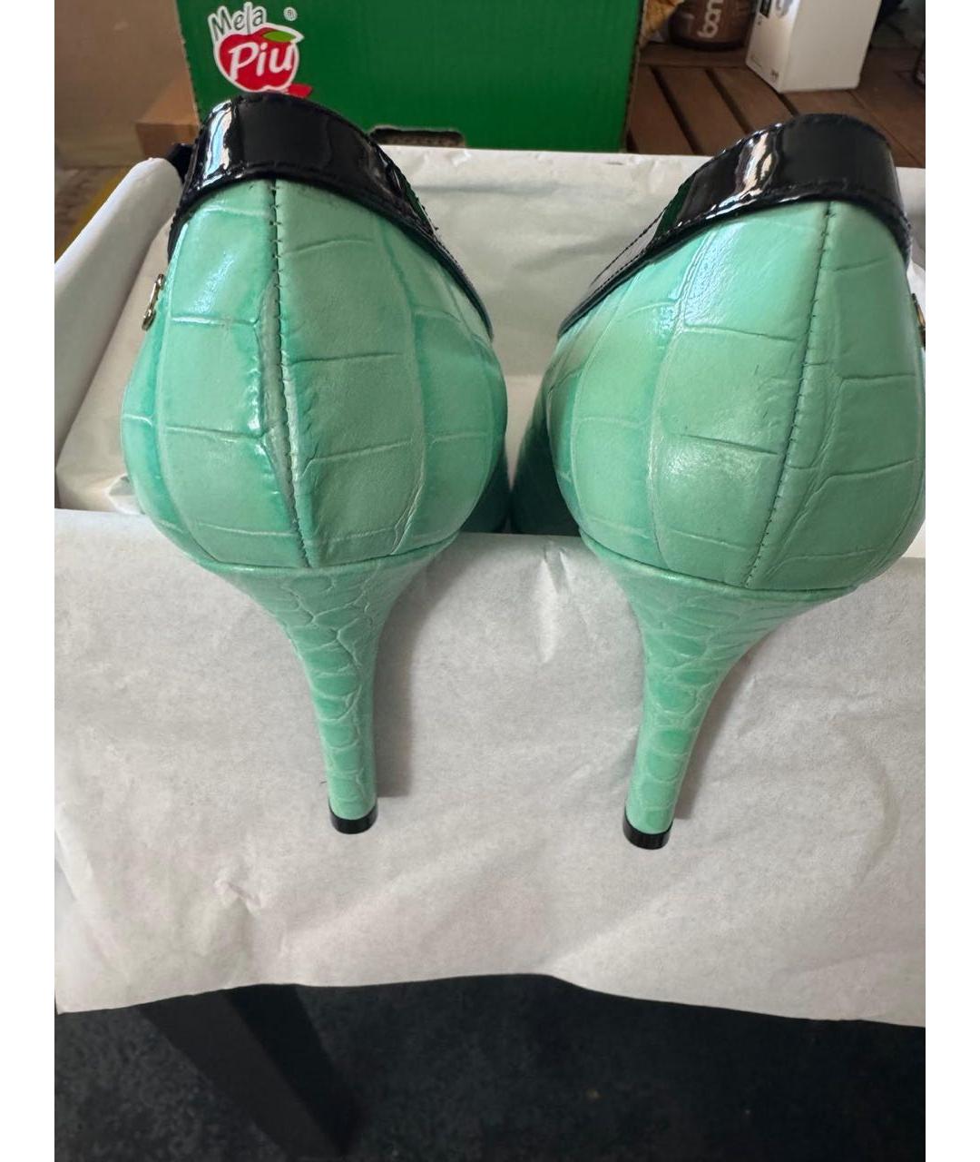 CHANEL Зеленые кожаные туфли, фото 4