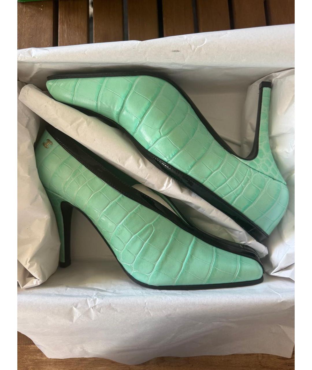 CHANEL Зеленые кожаные туфли, фото 2
