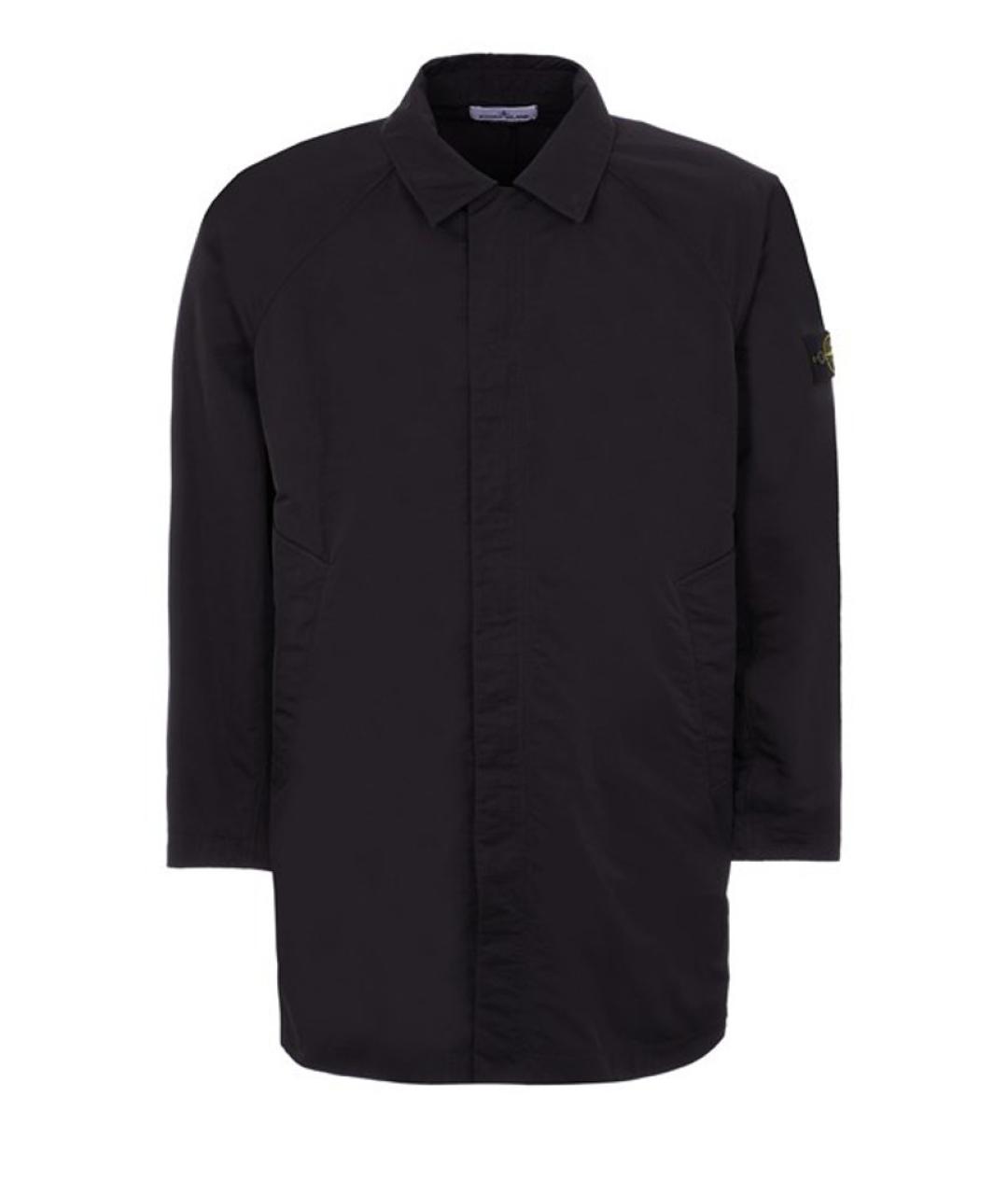 STONE ISLAND Черный полиамидовый тренч / плащ, фото 9