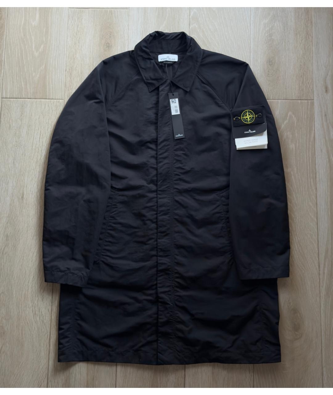 STONE ISLAND Черный полиамидовый тренч / плащ, фото 2