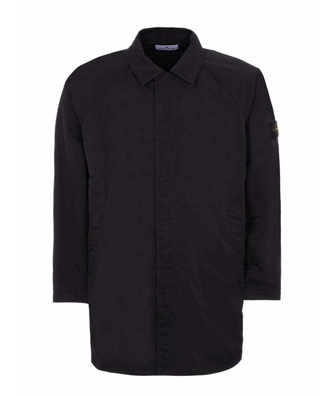 STONE ISLAND Черный полиамидовый тренч / плащ, фото 1