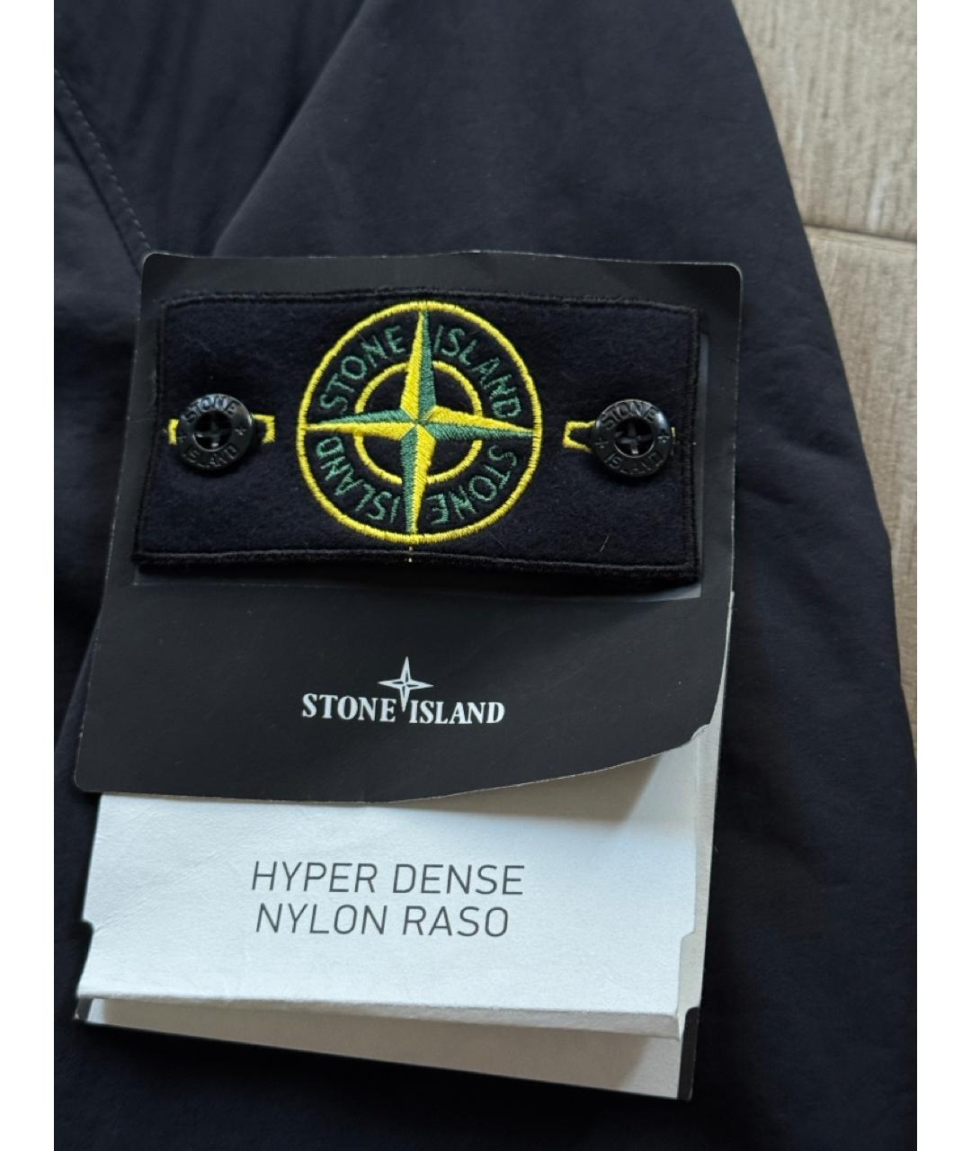 STONE ISLAND Черный полиамидовый тренч / плащ, фото 3