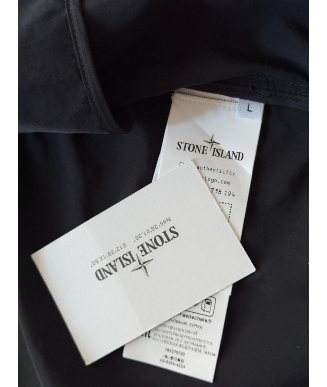 STONE ISLAND Черный полиамидовый тренч / плащ, фото 7