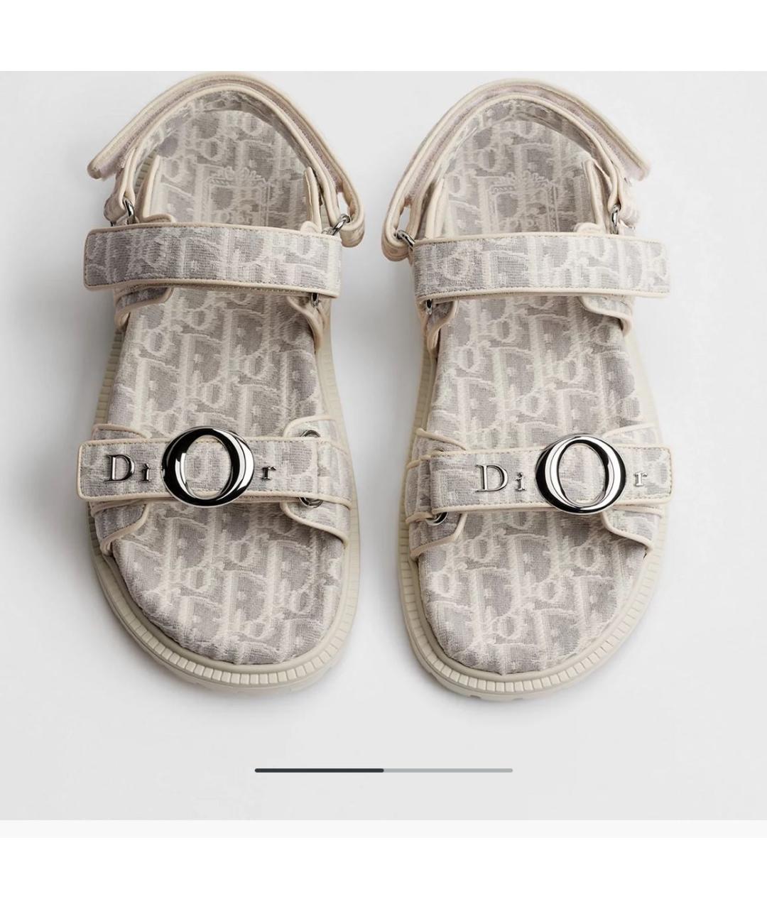 CHRISTIAN DIOR Серые сандалии, фото 2