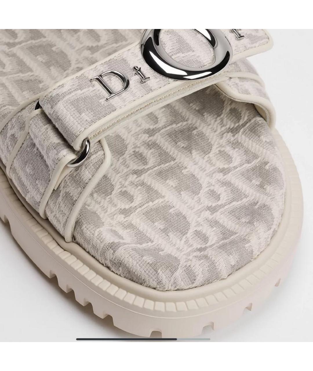 CHRISTIAN DIOR Серые сандалии, фото 3