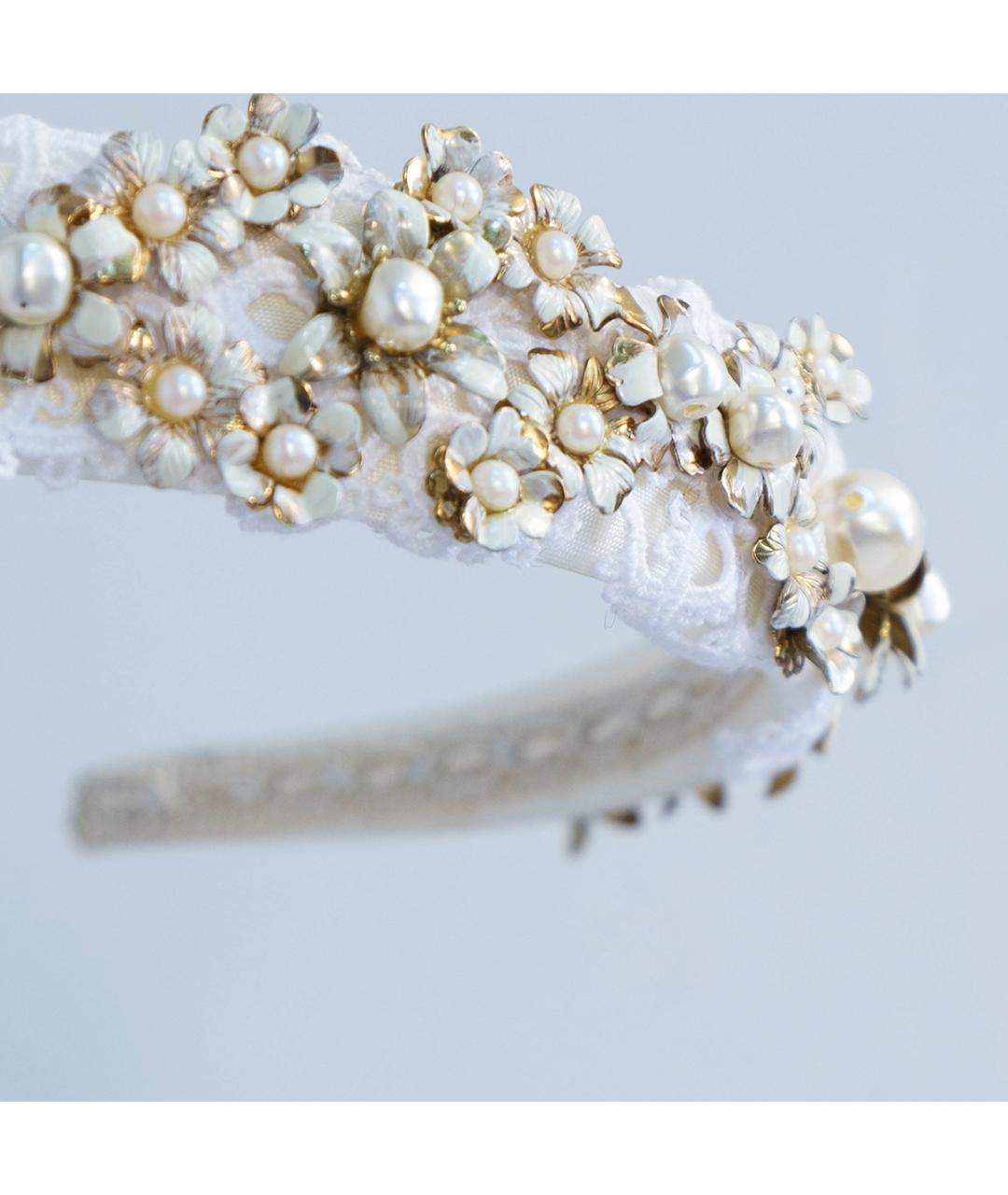 DOLCE&GABBANA Белый ободок, фото 4