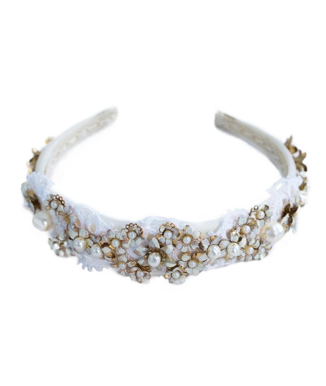 DOLCE&GABBANA Белый ободок, фото 1