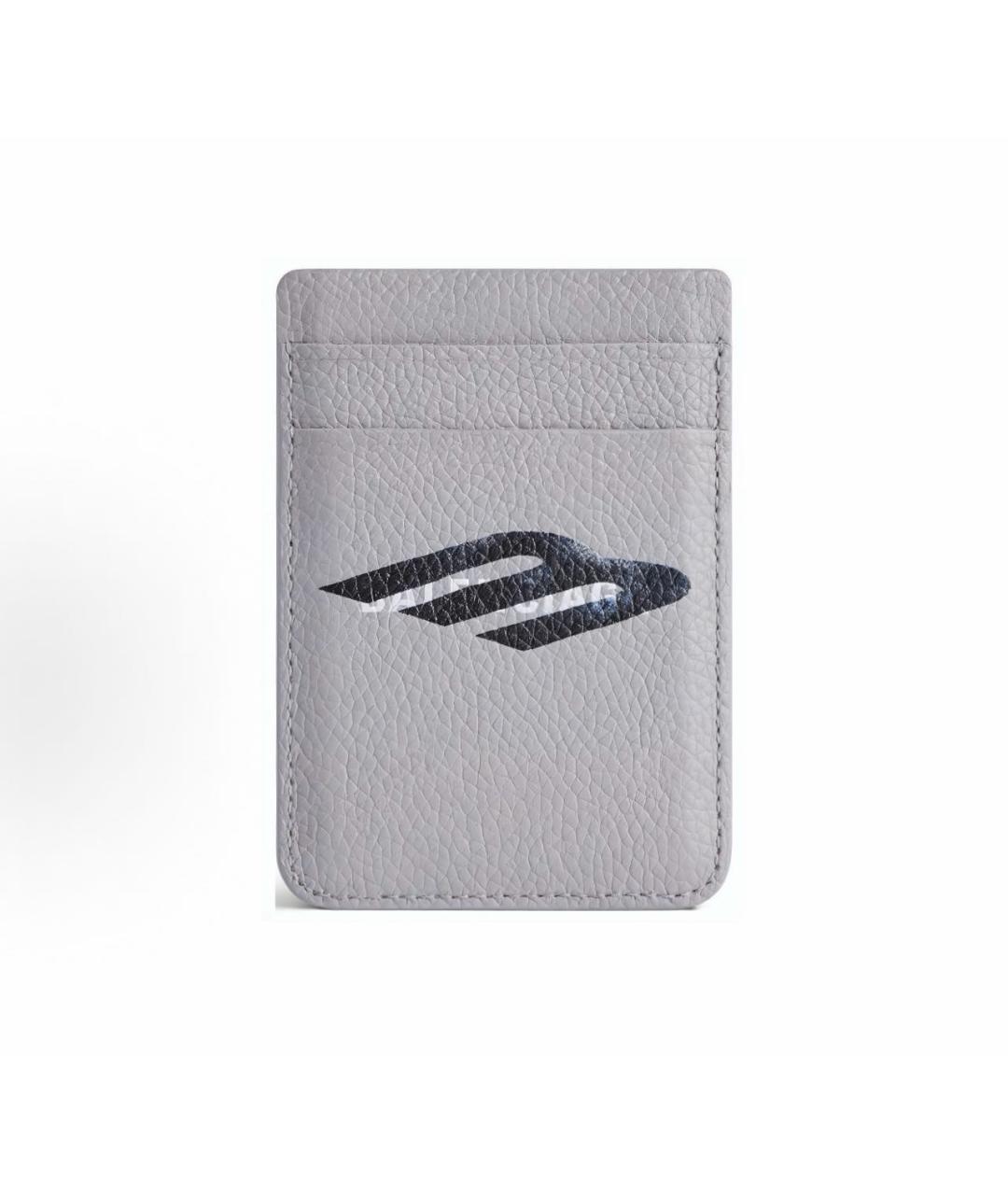 BALENCIAGA Серый кожаный кардхолдер, фото 5