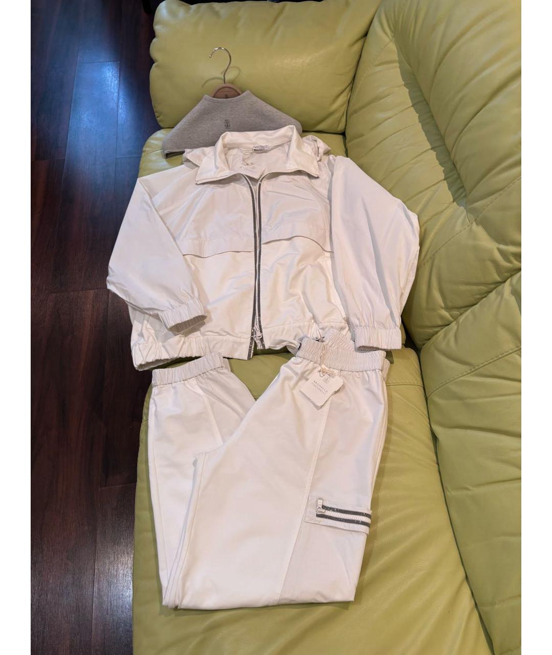 BRUNELLO CUCINELLI Белый хлопковый костюм с брюками, фото 7