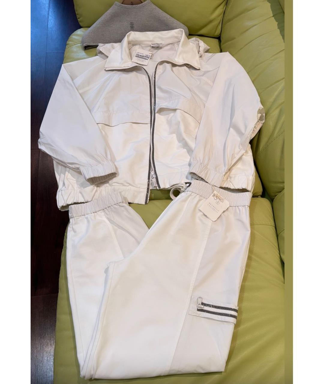 BRUNELLO CUCINELLI Белый хлопковый костюм с брюками, фото 6