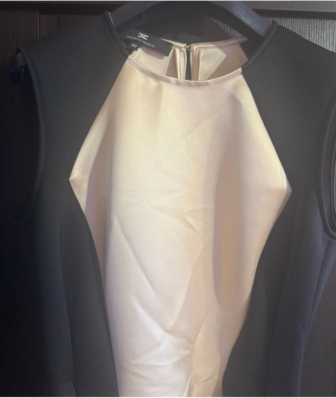 ELISABETTA FRANCHI Мульти атласное коктейльное платье, фото 4