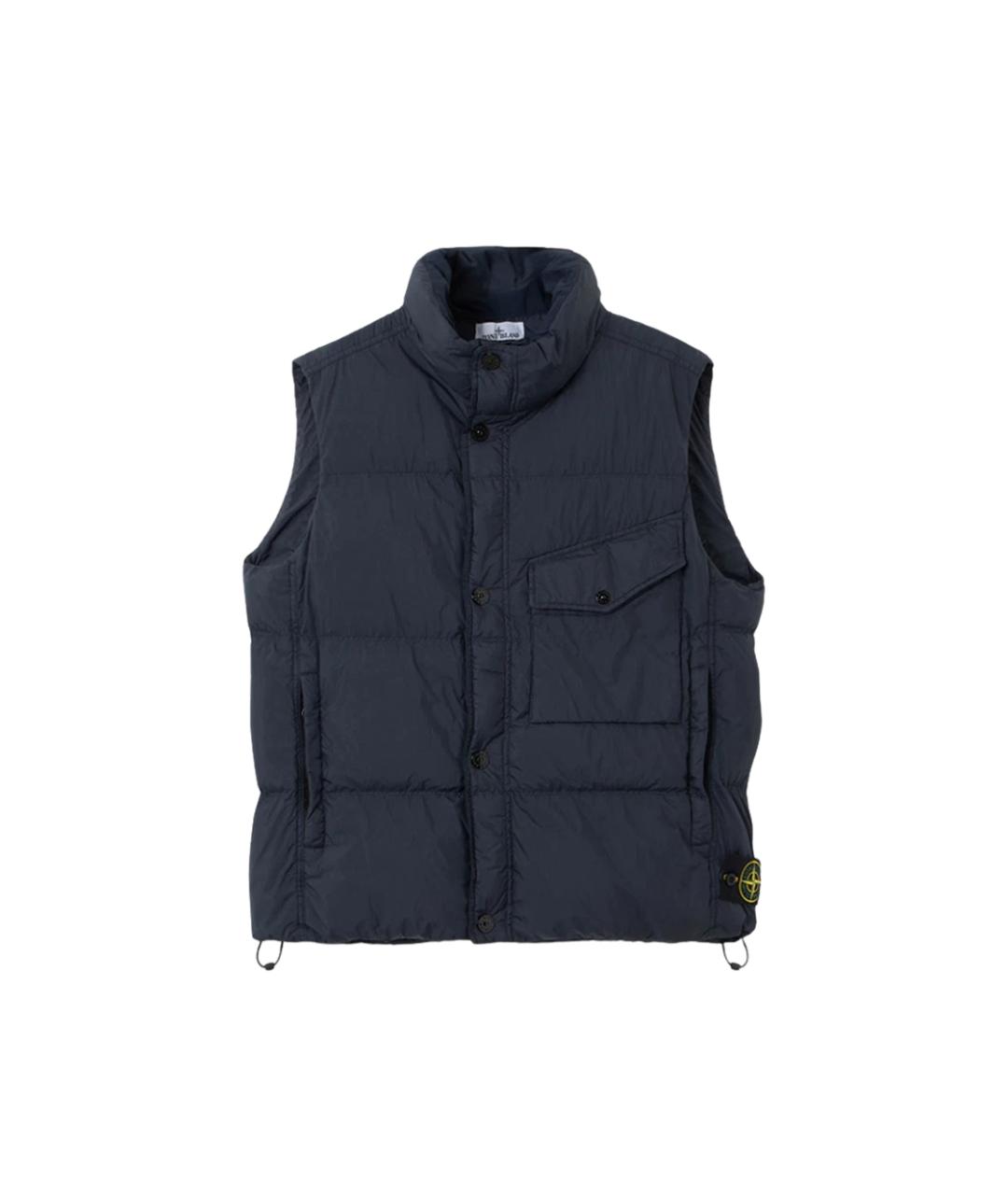 STONE ISLAND Синий полиамидовый жилет, фото 6