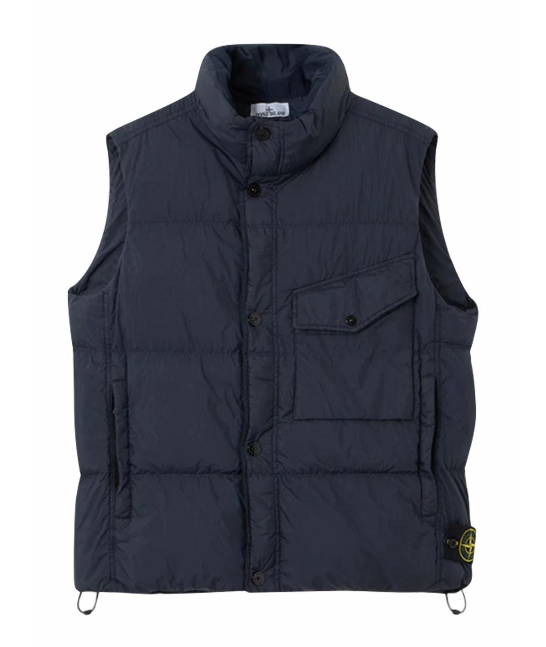 STONE ISLAND Синий полиамидовый жилет, фото 1