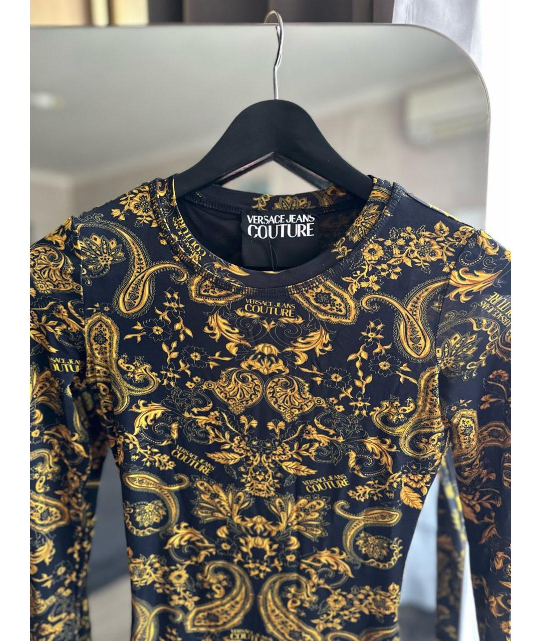 VERSACE Мульти вискозное платье, фото 3