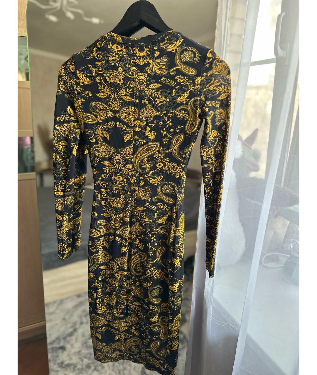 VERSACE Мульти вискозное платье, фото 2