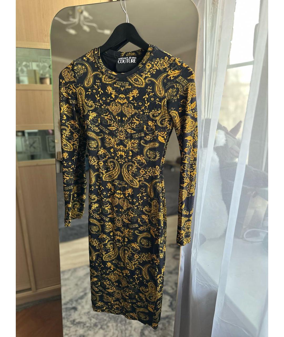 VERSACE Мульти вискозное платье, фото 9