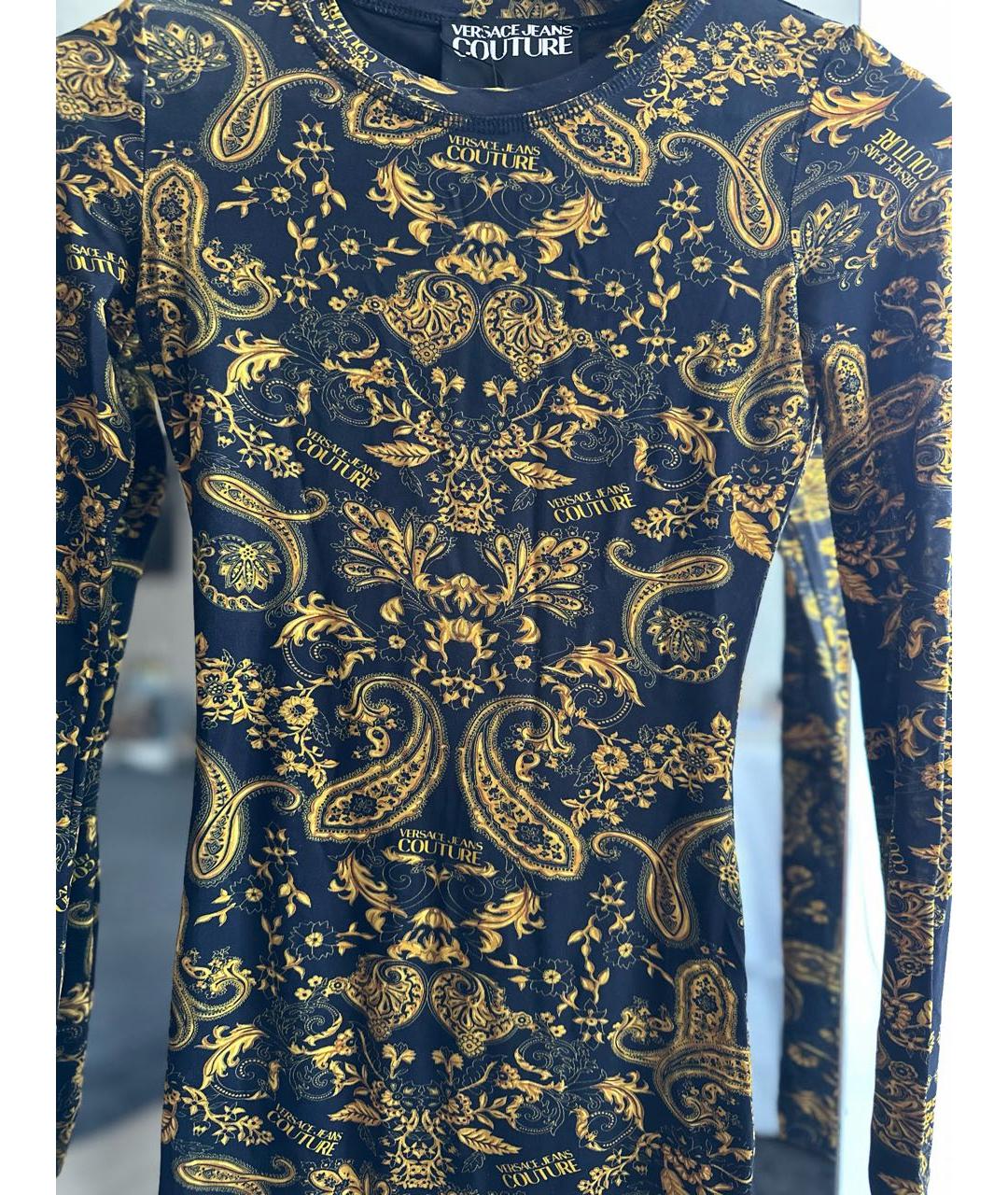 VERSACE Мульти вискозное платье, фото 4