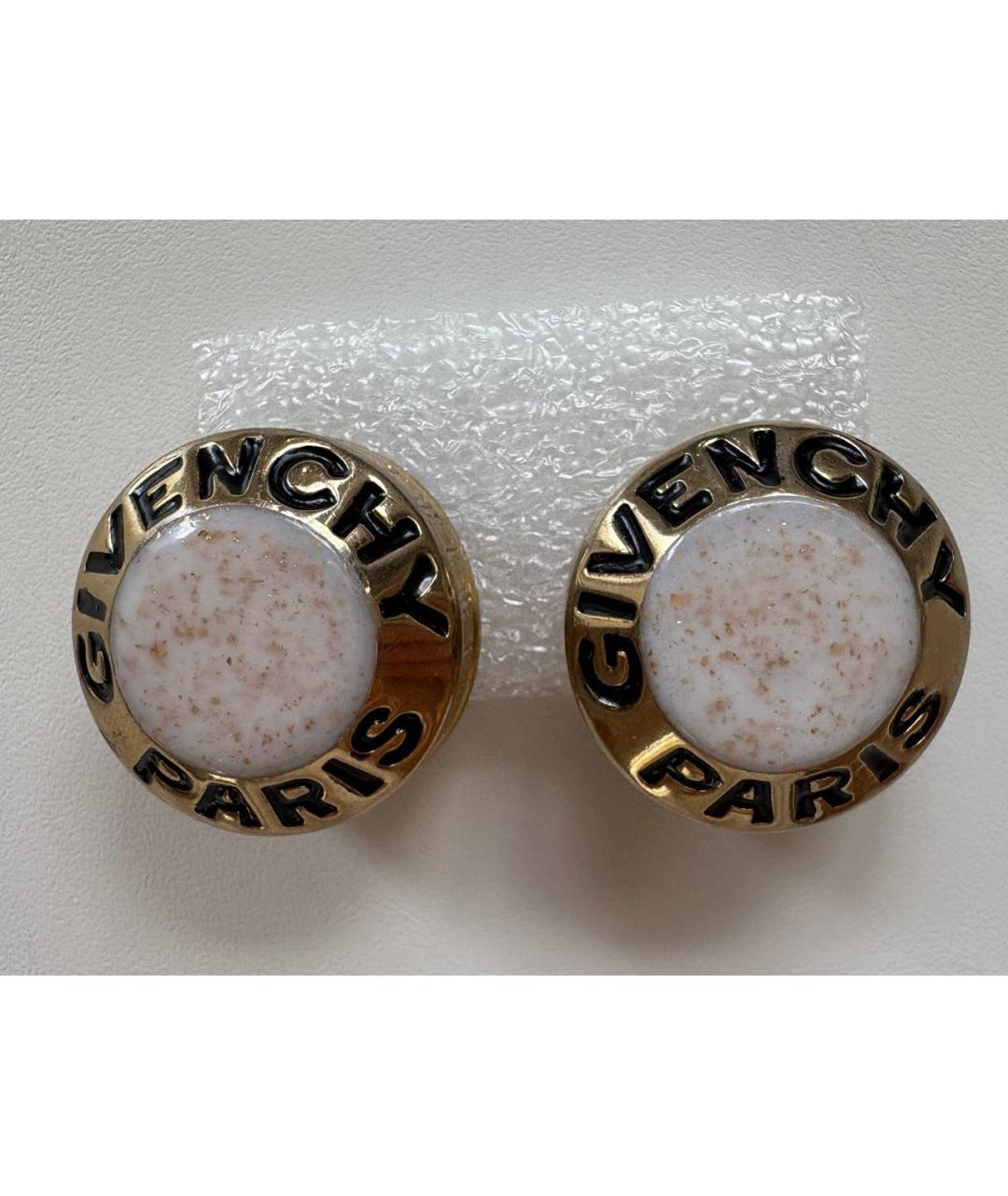 GIVENCHY Золотые металлические клипсы, фото 6