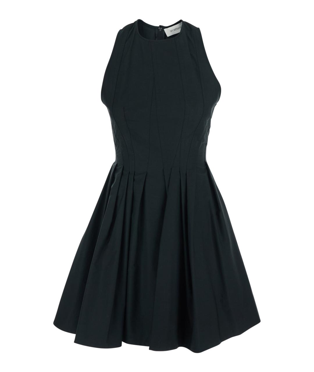 SPORTMAX Черное хлопковое повседневное платье, фото 1