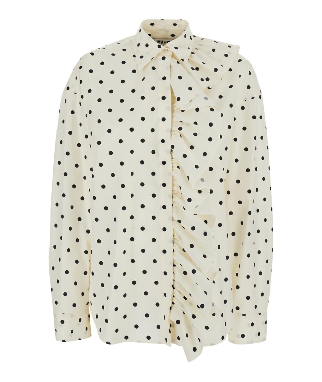MSGM Белая хлопковая рубашка, фото 1