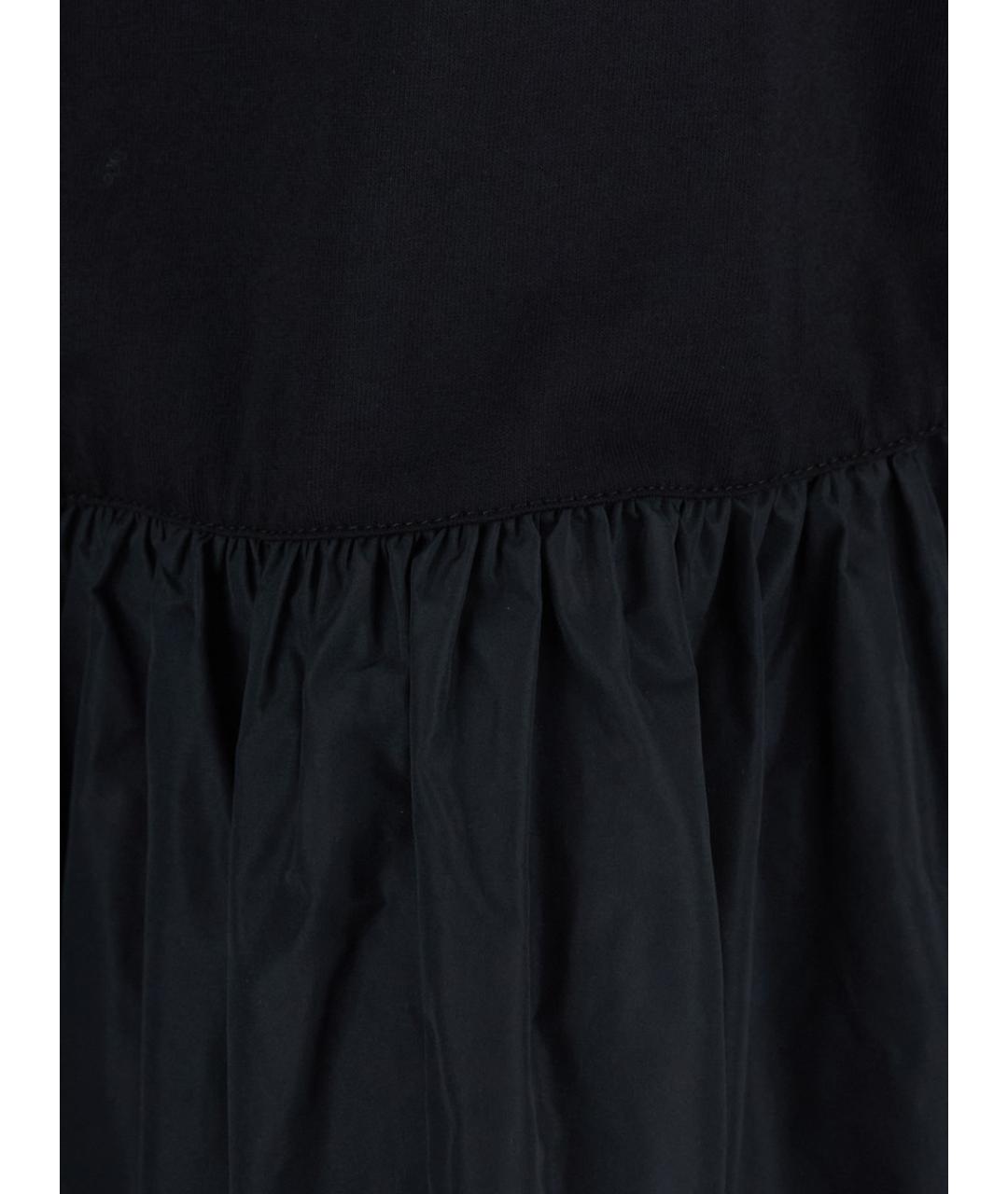 MSGM Черное хлопковое повседневное платье, фото 3