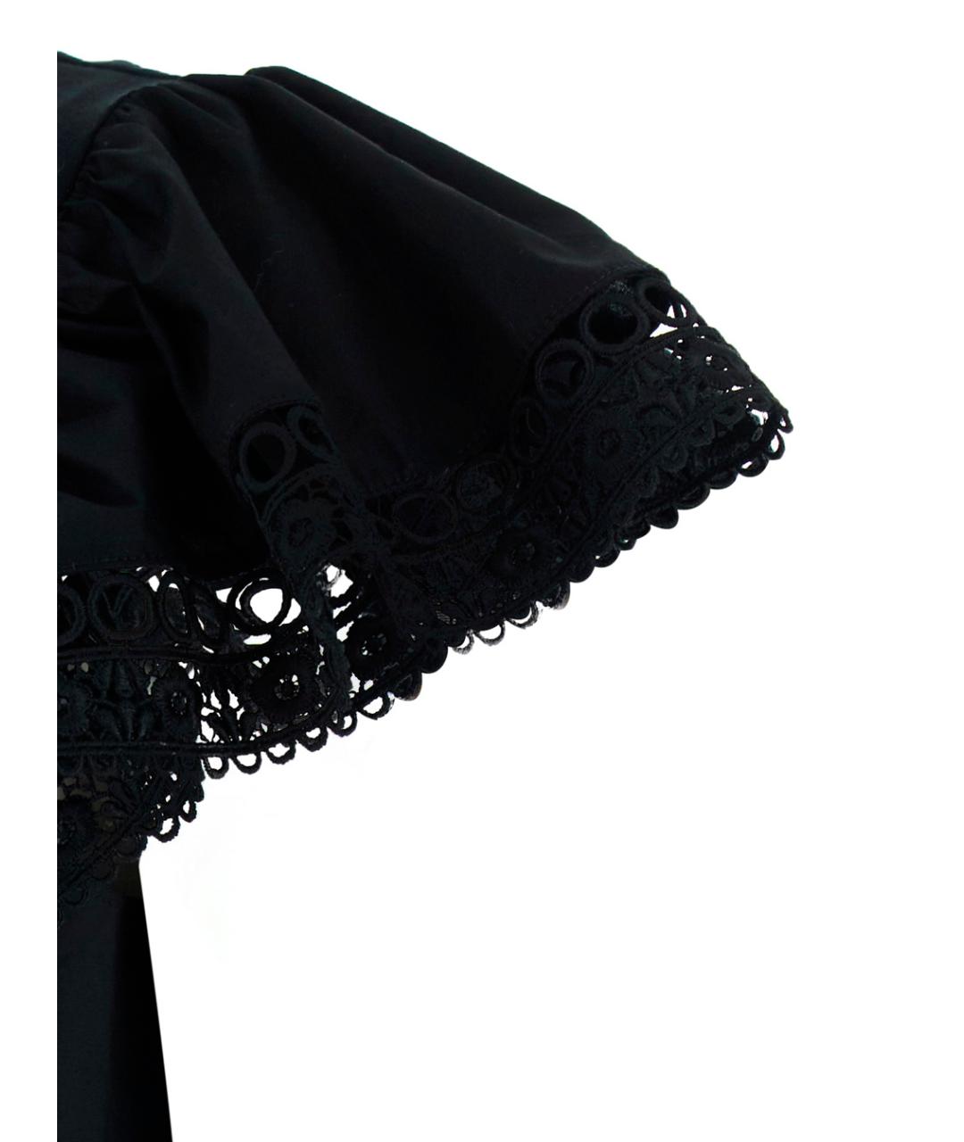 TWIN-SET Черная хлопковая футболка, фото 3